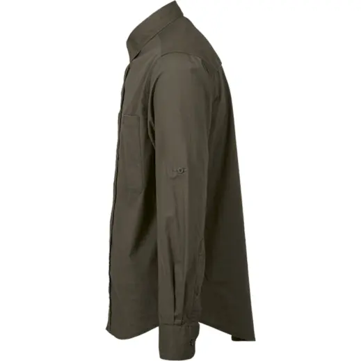 Mens Heritage Stretch Long Sleeve Shirt Fatigue Side